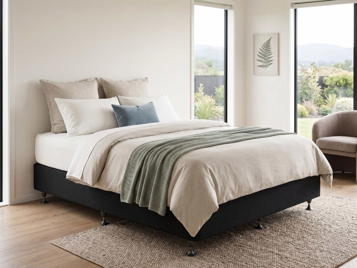 DS NZ Made SW Bed Base Black - Queen