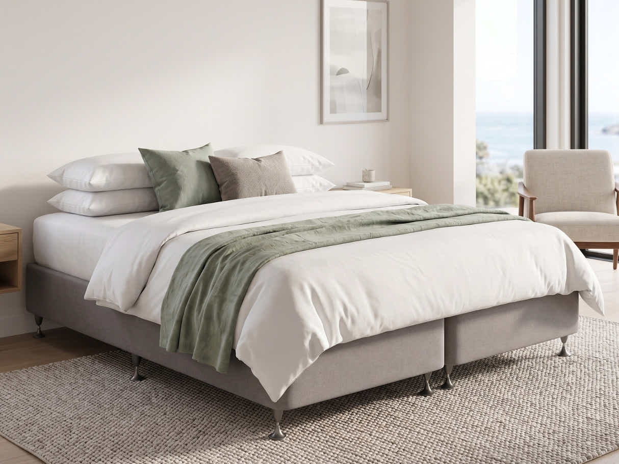 DS NZ Made SW Bed Split Base Light Grey - Super King
