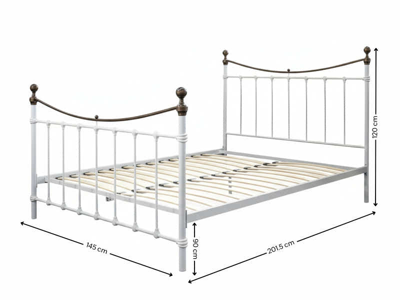 Victorian High Metal Bed Frame – Double