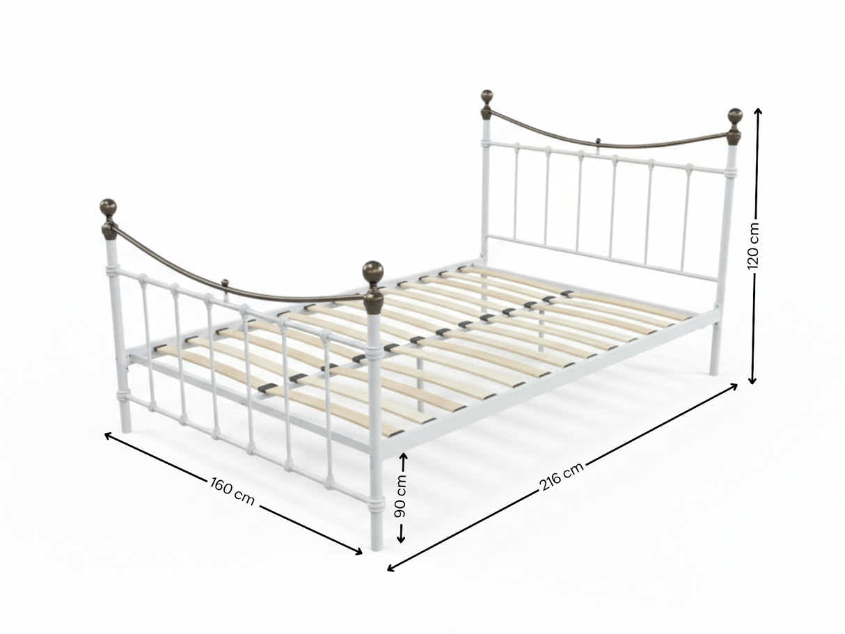 Victorian High Metal Bed Frame – Queen