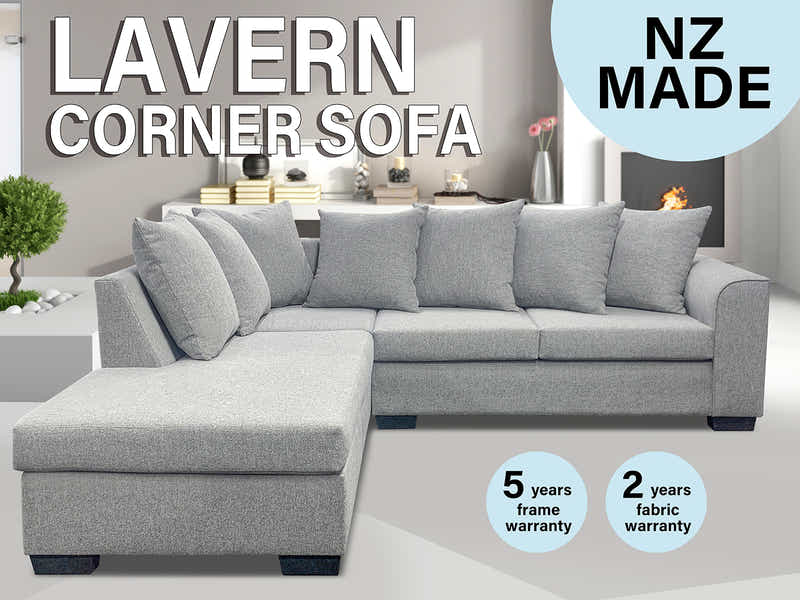DS NZ Made Lavern Corner Sofa - Kido Steel