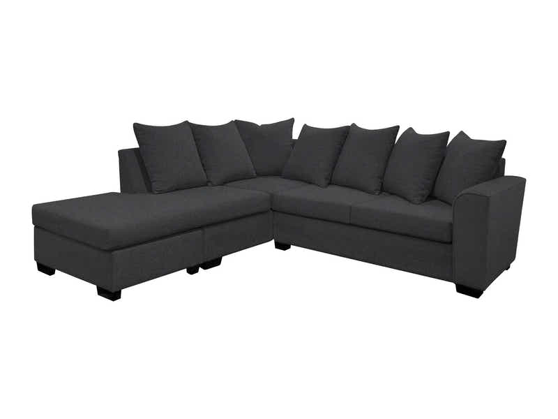 DS NZ Made Lavern Corner Sofa - Vish Black