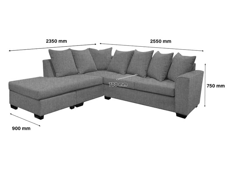 DS NZ Made Lavern Corner Sofa - Vish Grey