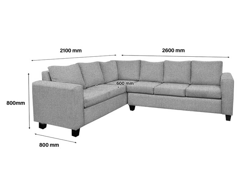 DS NZ Made Kareena Corner Sofa - Kido Steel
