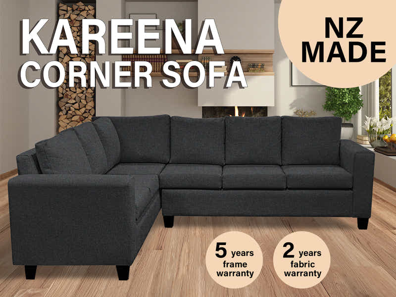 DS NZ Made Kareena Corner Sofa - Vish Black