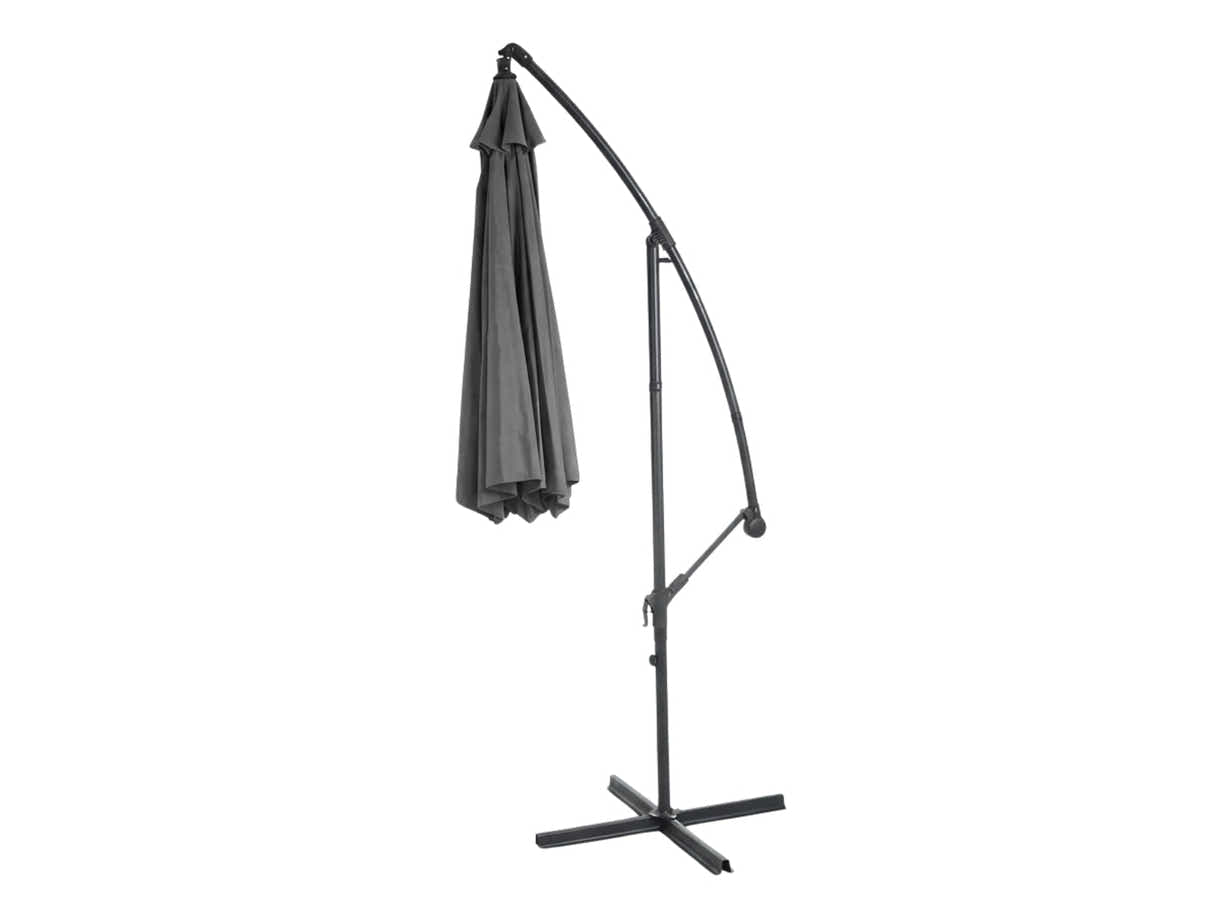 Grey Cantilever Patio Outdoor Umbrella - 3m