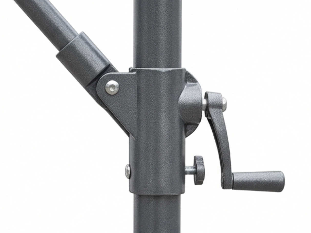 Grey Cantilever Patio Outdoor Umbrella - 3m