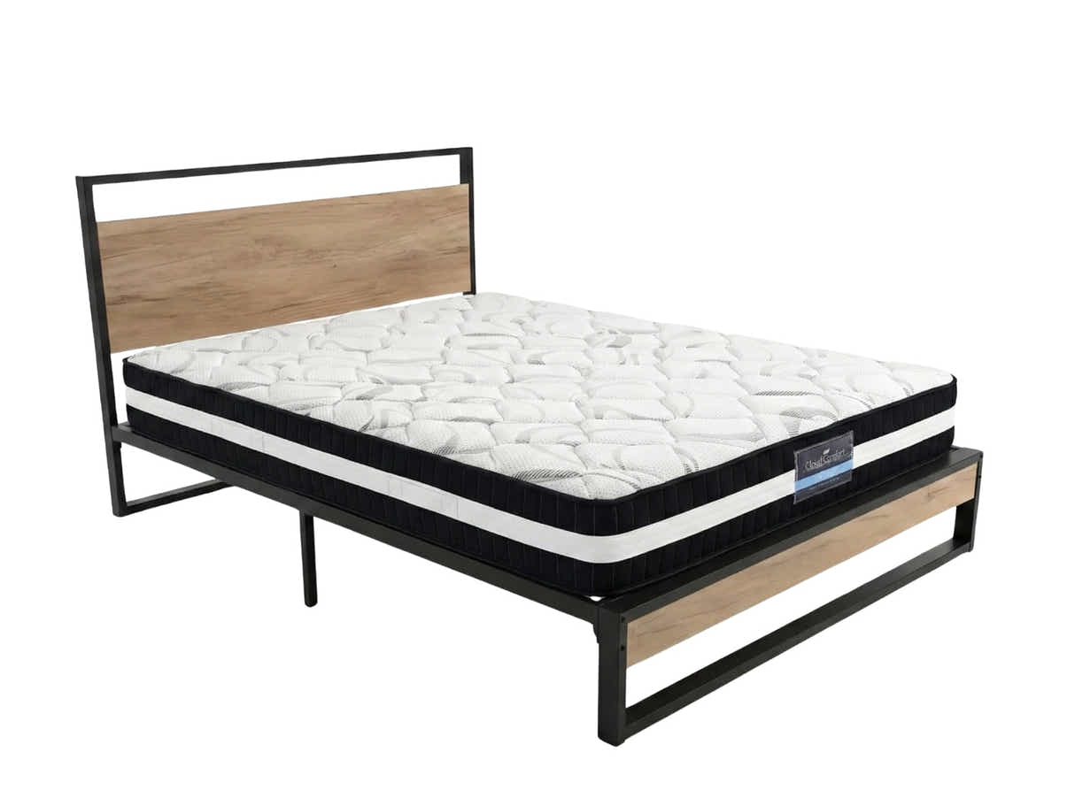 Whistler Metal Bed Frame & Euro Top Mattress L30 - Double