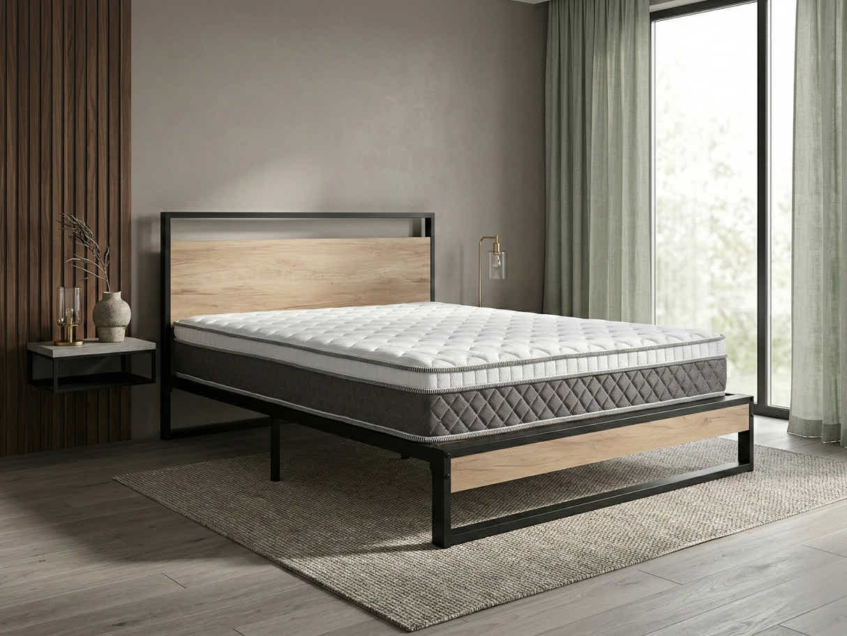 Whistler Metal Bed Frame & MEM23 Mattress - Double