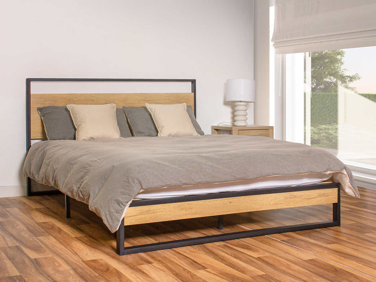 Whistler Metal Bed Frame & Euro Top Memory Foam Mattress GEL30 - Double
