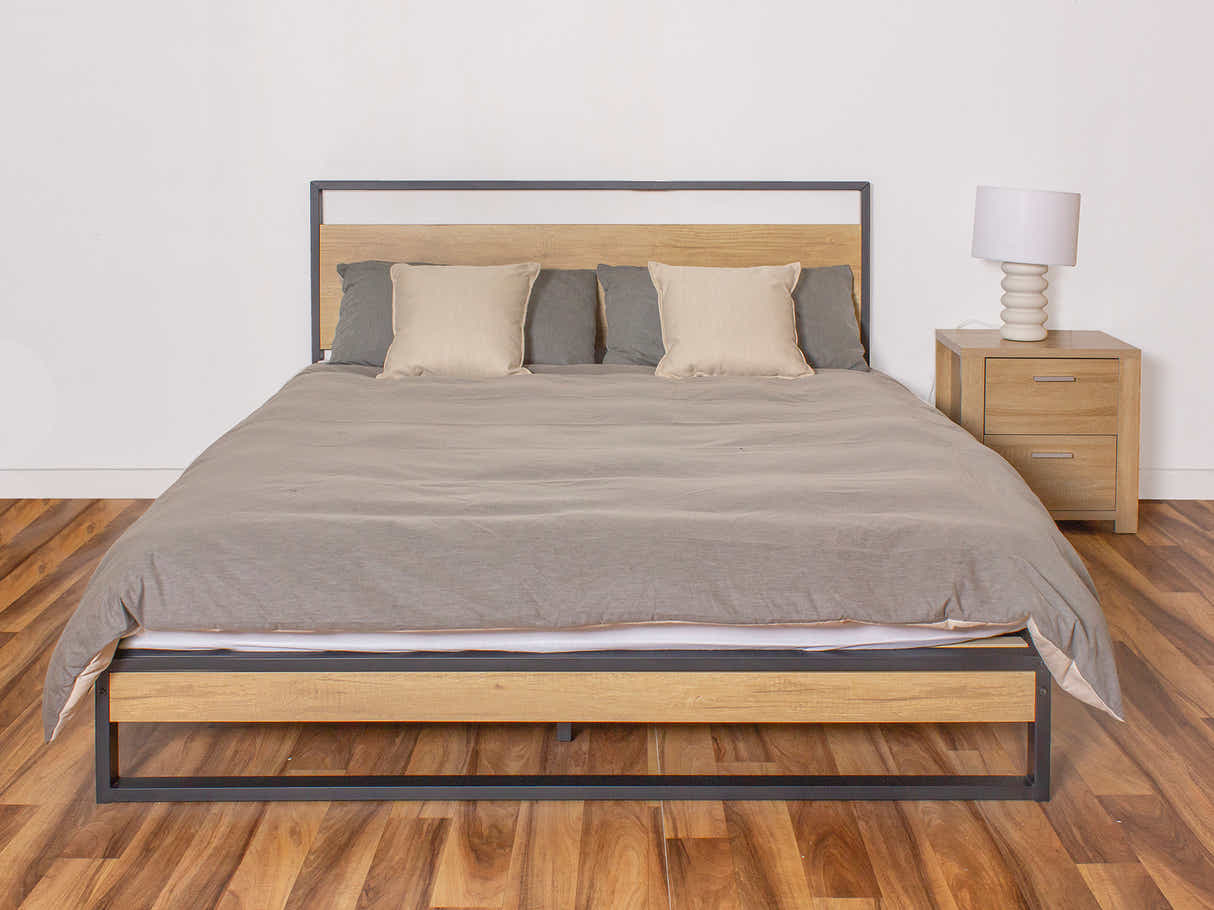 Whistler Metal Bed Frame & Euro Top Memory Foam Mattress GEL30 - Double
