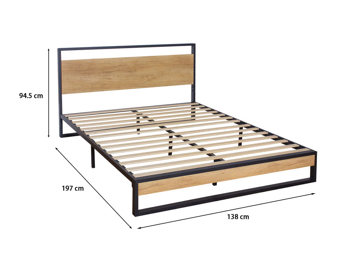 Whistler Metal Bed Frame & Euro Top Memory Foam Mattress GEL30 - Double