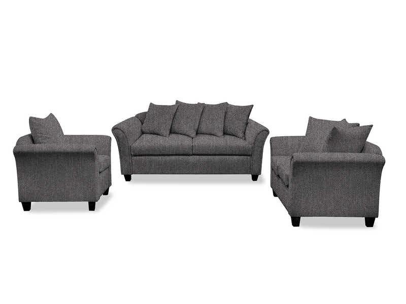 DS NZ Made Chika 3+2+1 Sofa Set - Kido Black