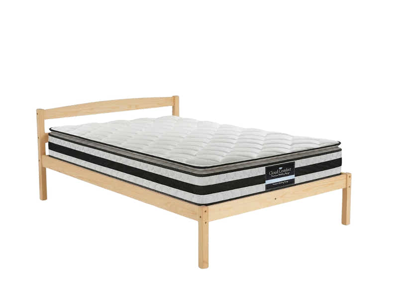 Wayford Bed Frame Natural & Bon21 Mattress - King Single