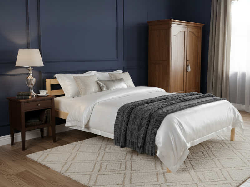 Wayford Bed Frame Natural & Bon15 Mattress - King Single