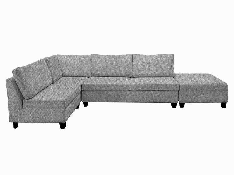 DS NZ Made Bhumi Corner Sofa with Ottoman - Kido Steel