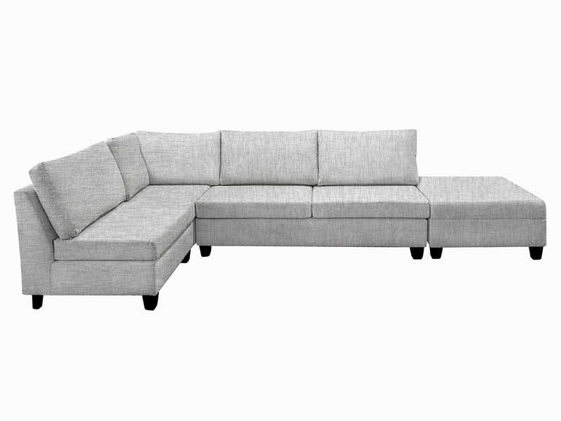 DS NZ Made Bhumi Corner Sofa with Ottoman - Comfy Silver