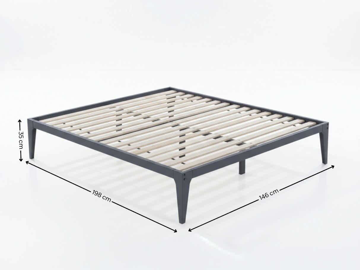 Samuel Bed Frame Dark Grey – Double