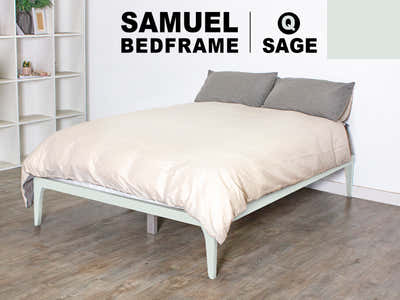 Samuel Bed Frame Sage – Queen