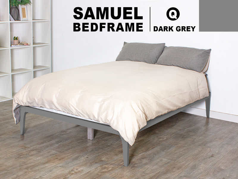 Samuel Bed Frame Dark Grey – Queen