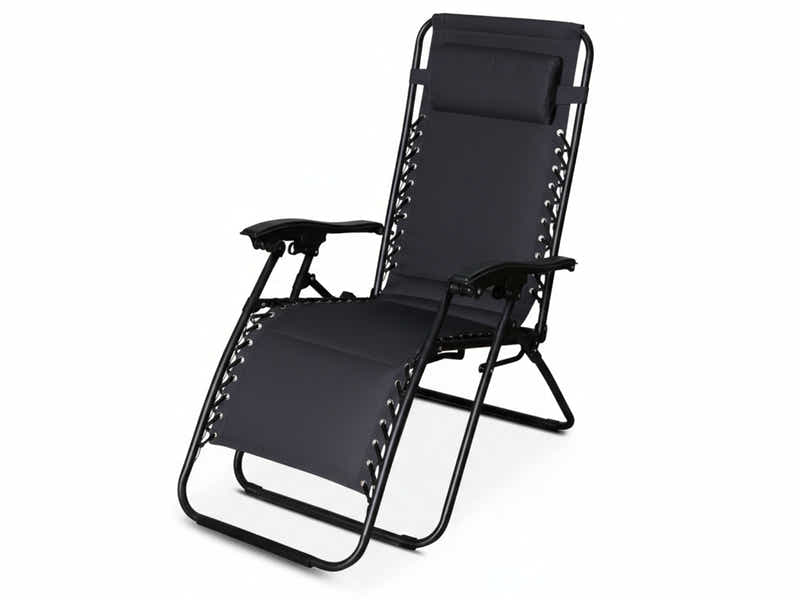 Zero Gravity Chair with Padded Cushion - Black