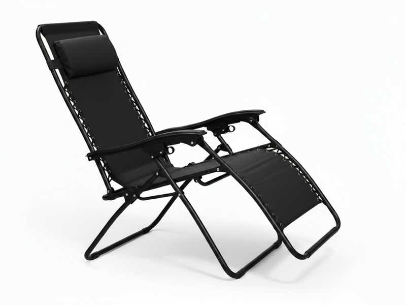 Zero Gravity Chair with Padded Cushion - Black