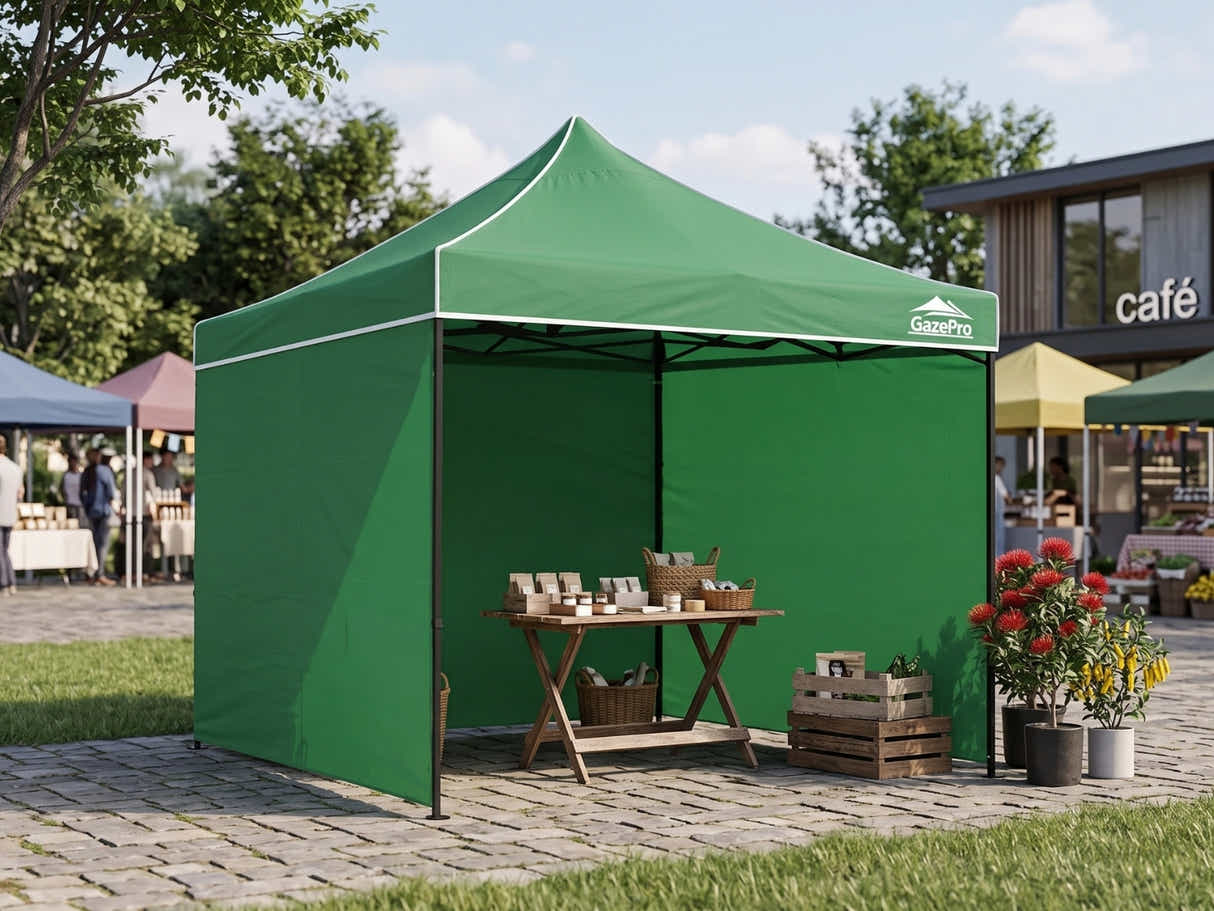 DS Gazebo with Silver-Coated Roof 3m x 3m - Green