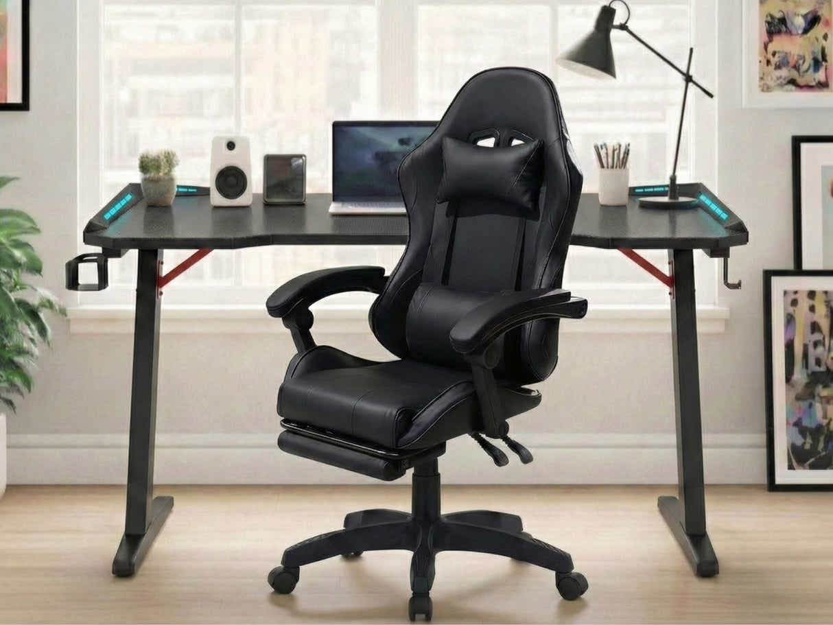 Gaming Table & Faron Gaming Chair PVC Black