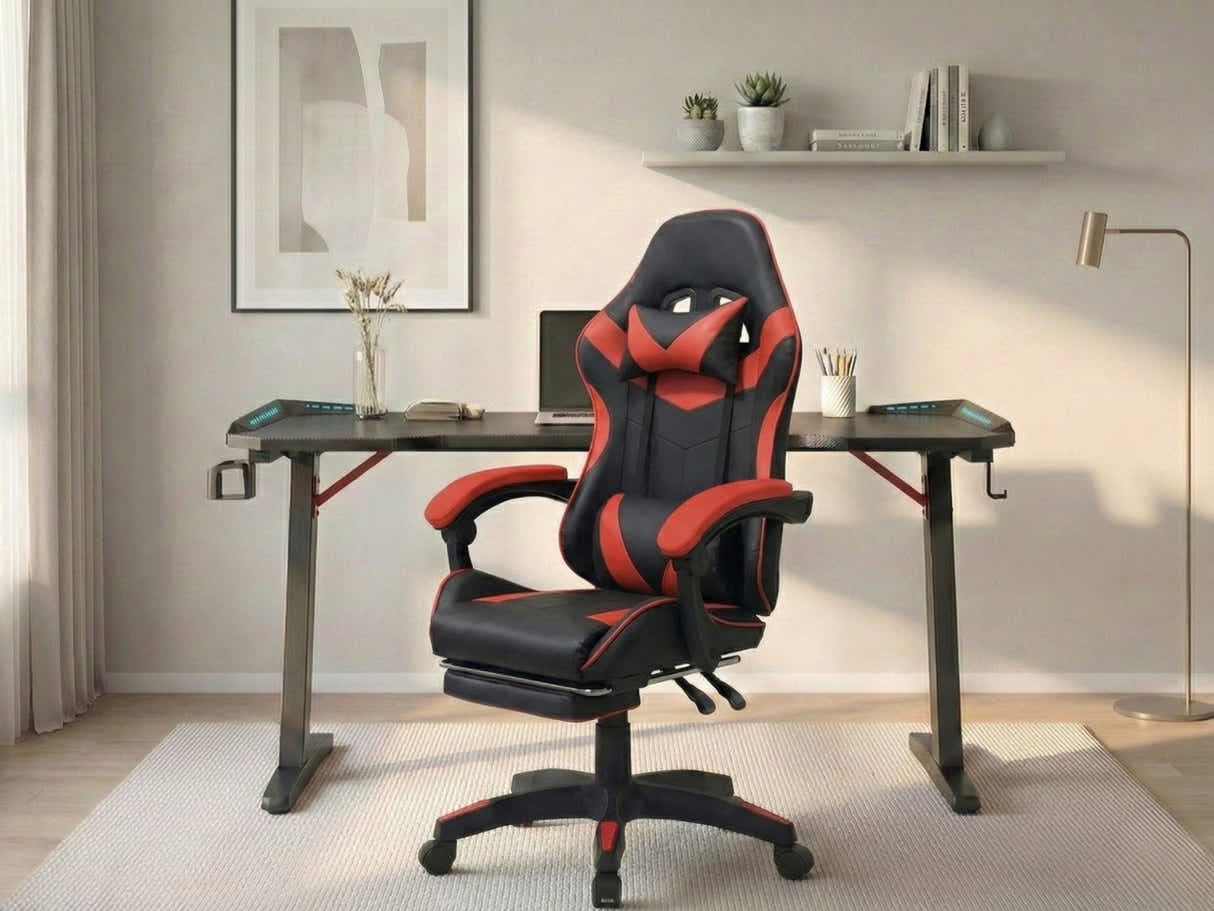 Gaming Table & Faron Gaming Chair PVC Red