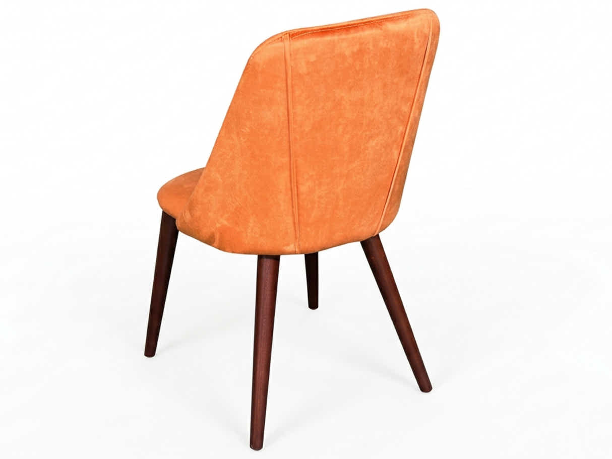 Evian Velvet Dining Chair Orange - Set of 2