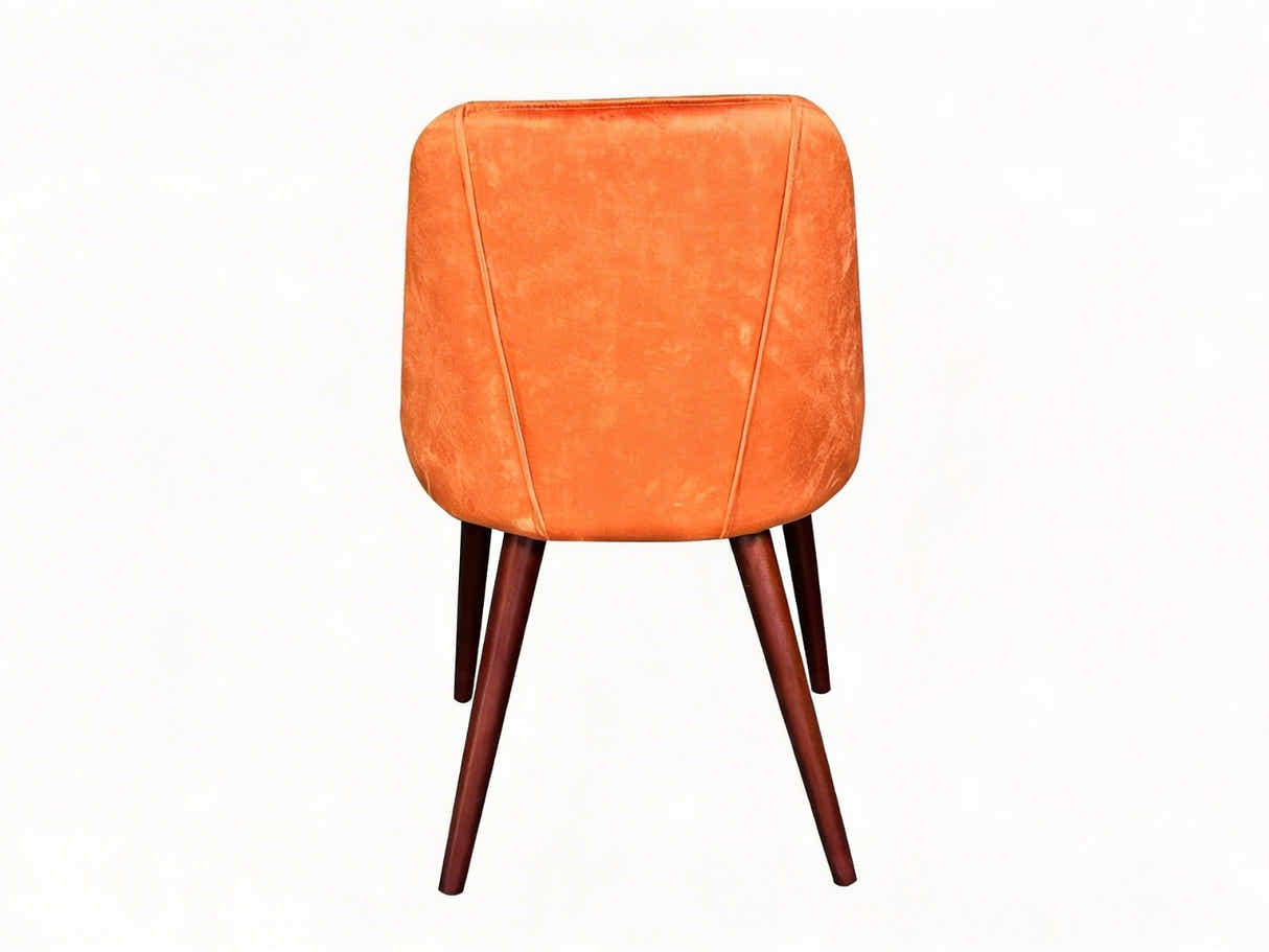 Evian Velvet Dining Chair Orange - Set of 2