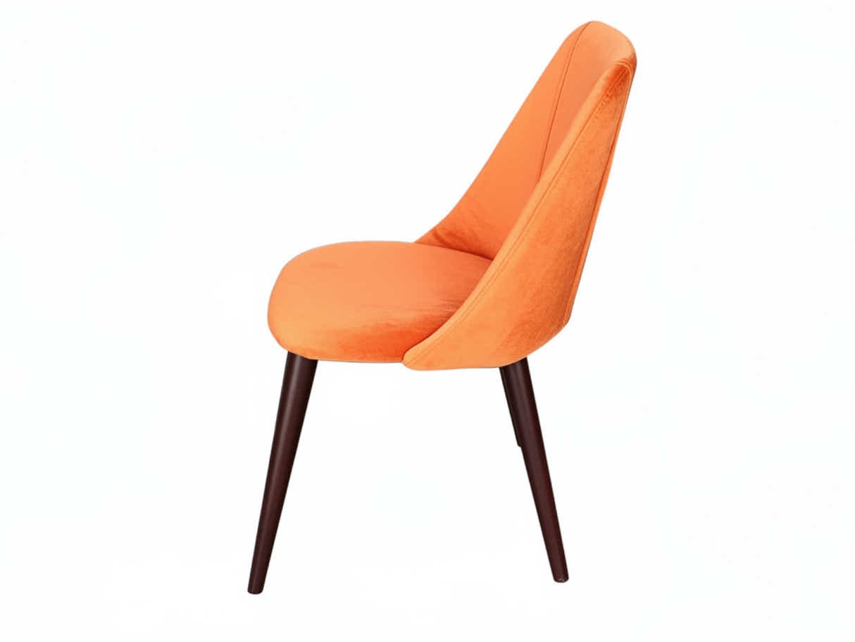 Evian Velvet Dining Chair Orange - Set of 2