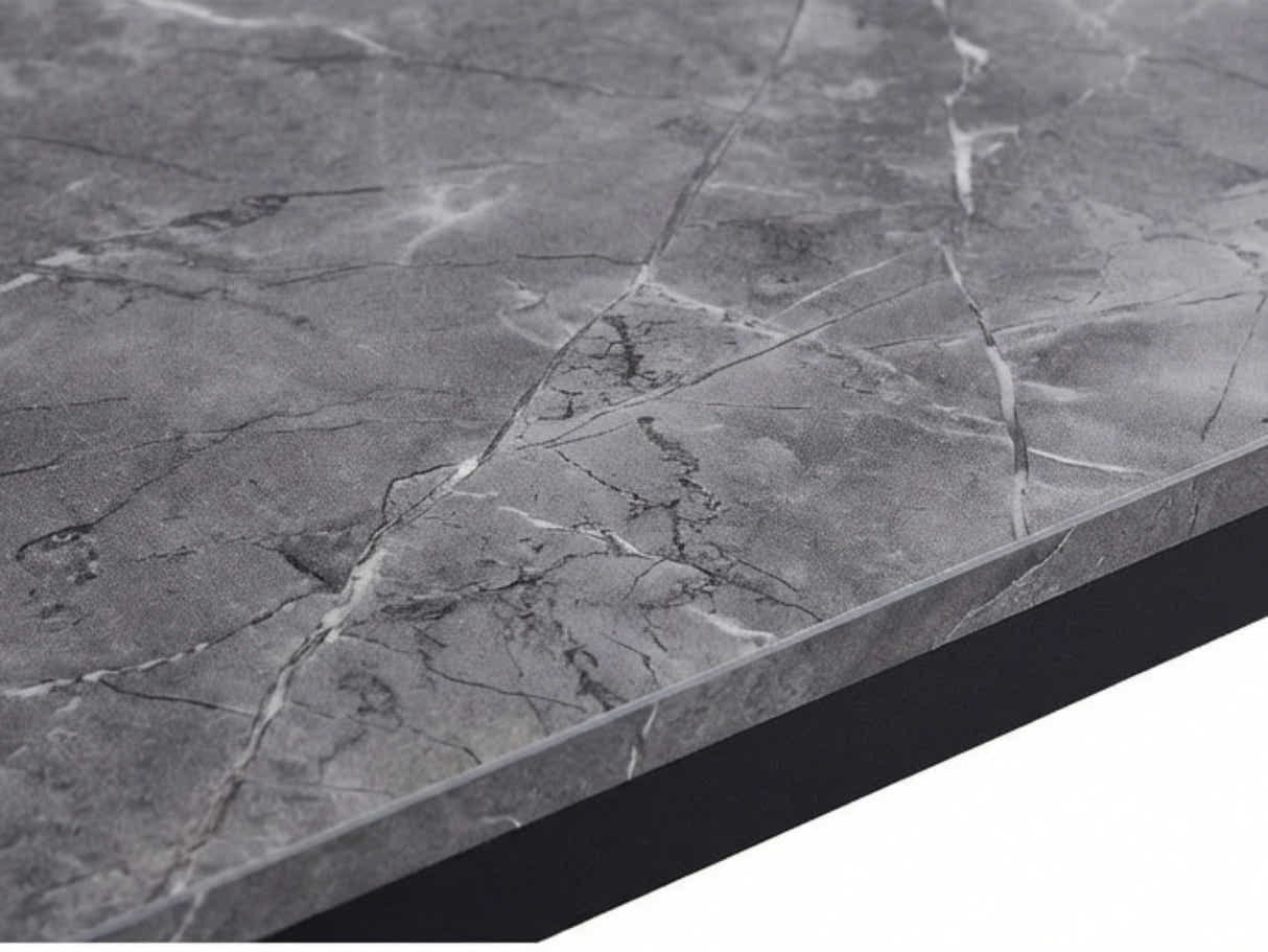 Grey Marble Look Dining Table - 160 cm