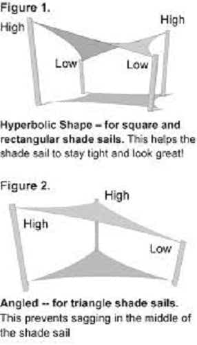 280gsm Shade Sail 4x5M grey rectangle