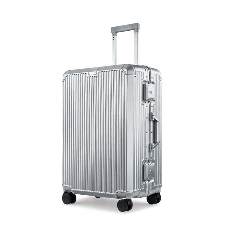 2PC Aluminum Luggage Set - Silver