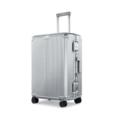 2PC Aluminum Luggage Set - Silver