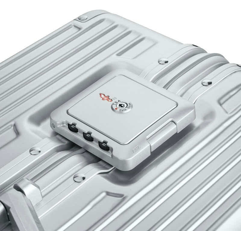 2PC Aluminum Luggage Set - Silver