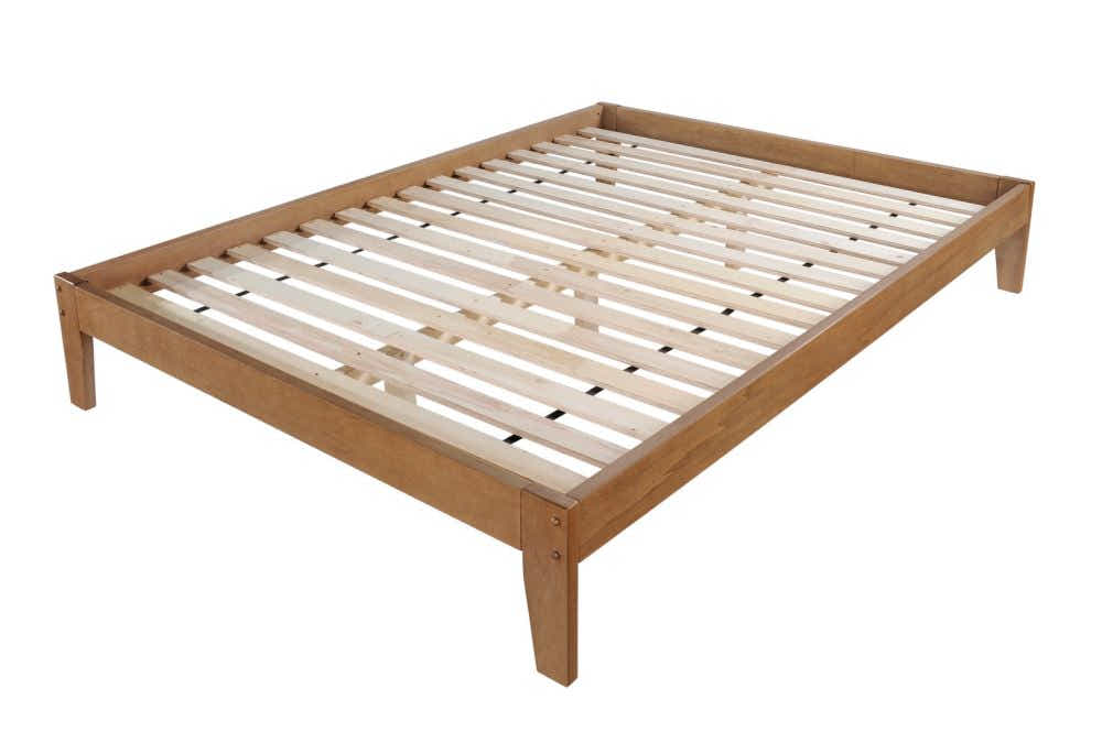 Sovo Bed Frame Oak & Euro Top Memory Foam Mattress GEL30 - Double