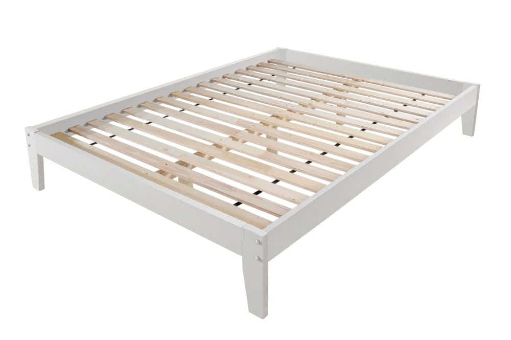 Sovo Bed Frame White & Euro Top Mattress L30 - Double