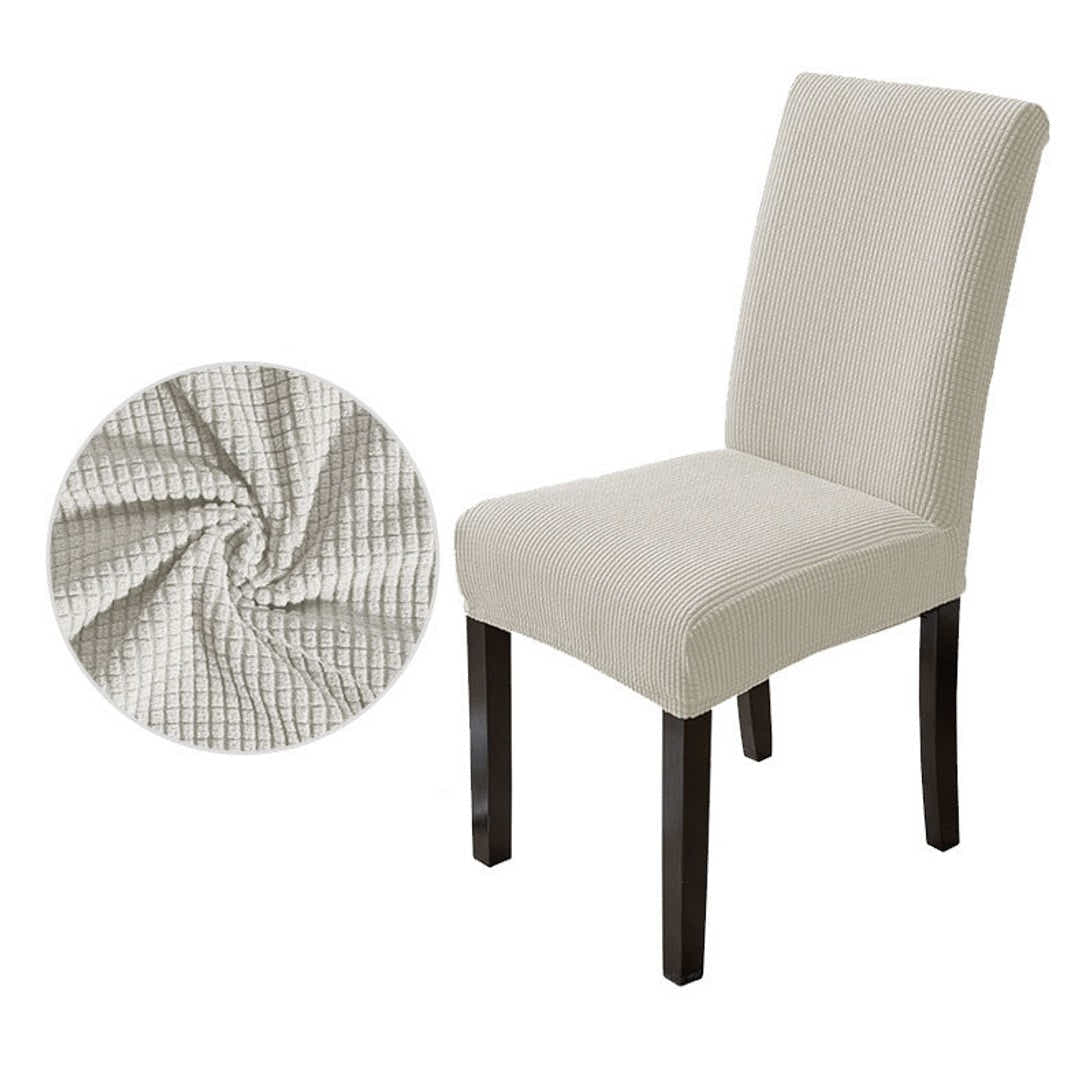 DS BS 4 Pack High Stretch Seat Chair Slipcover - White