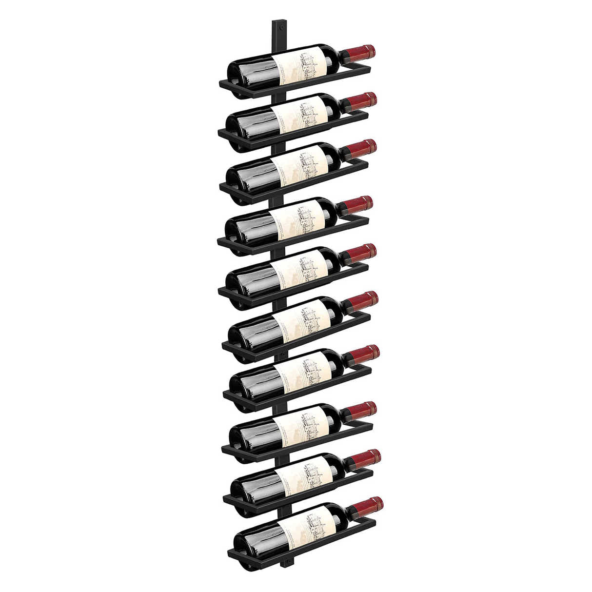 DS BS Wall Mounted Wine Bottle Rack Holder Organizer-10 Bottle
