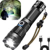 DS BS High Lumen LED Rechargeable Super Bright Torch Flashlight-18CM