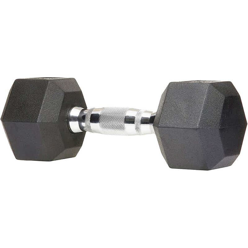 DS BS Rubber Encased Hex Dumbbell Hand Weight 2 x 10kg
