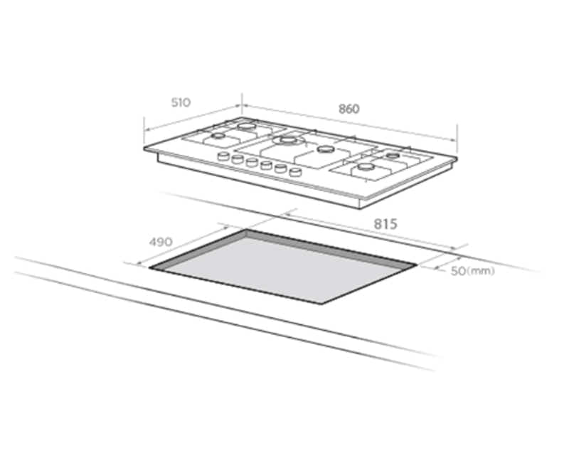 MIDEA COOKTOP GLASS GAS
