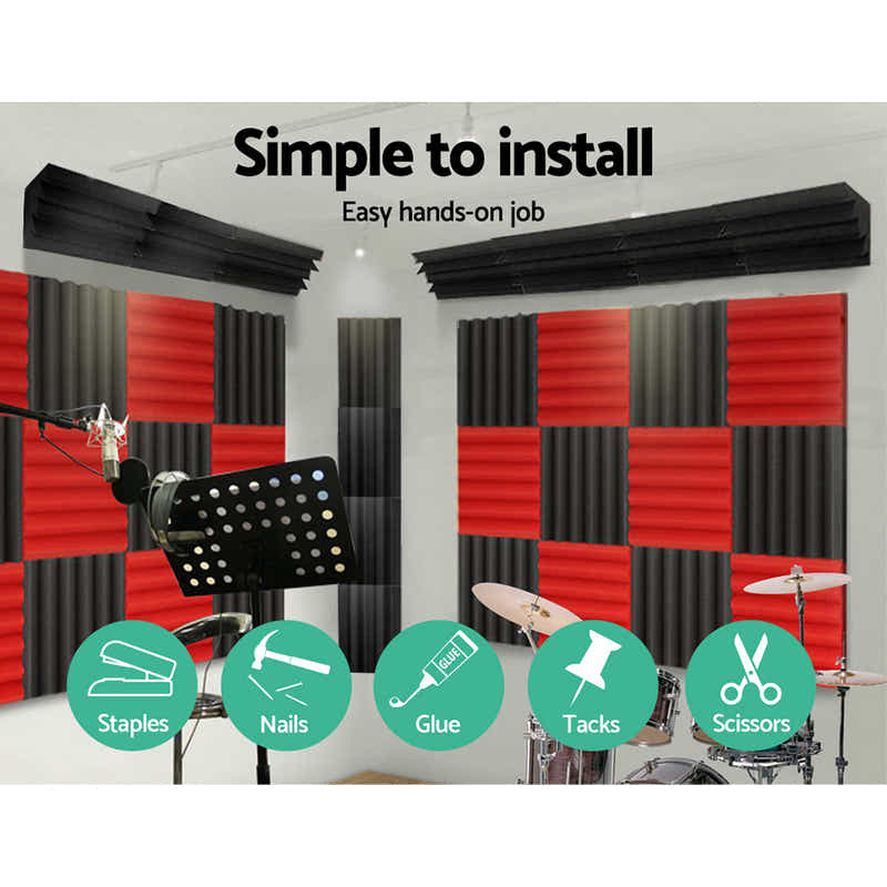 DS NA 20pcs Studio Acoustic Foam Corner Bass Trap Sound Absorption Treatment