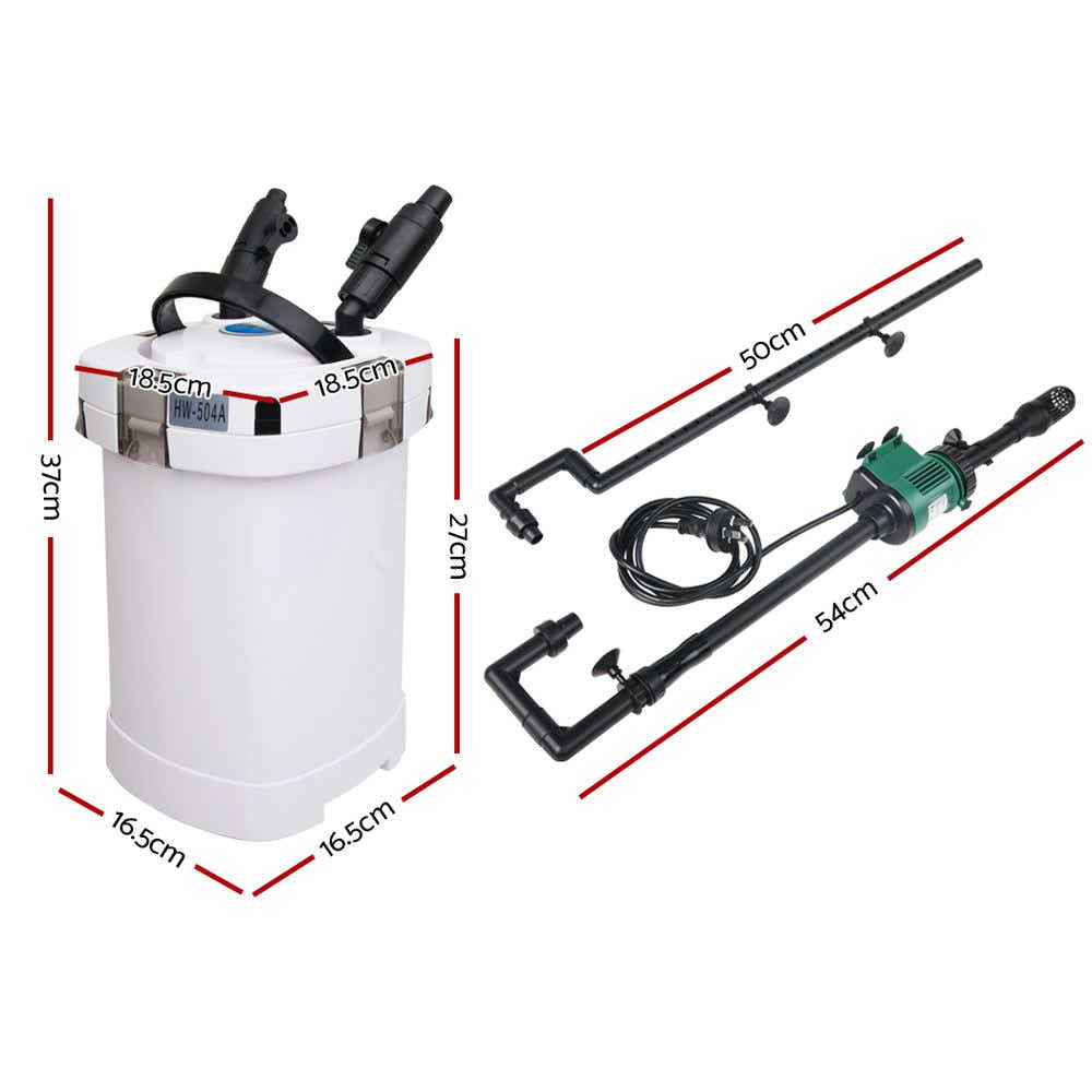 DS NA Aquarium External Canister Filter Aqua Fish Water Tank Sponge Pond 1250L