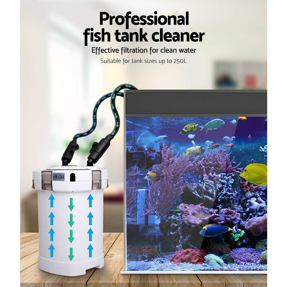DS NA Aquarium External Canister Filter Aqua Fish Water Tank Sponge Pond 1250L