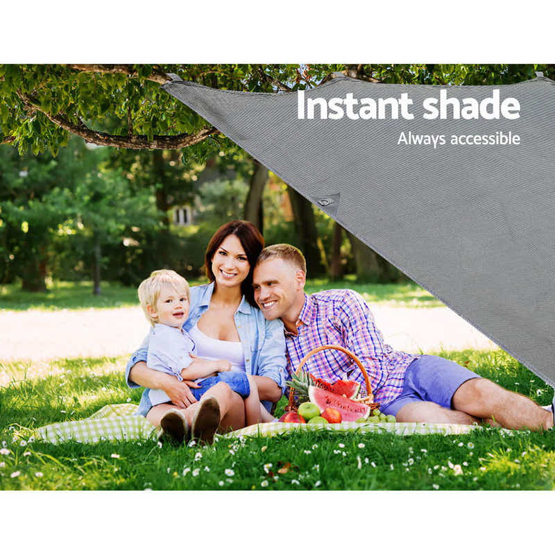 DS NA 3.7M Caravan Privacy Screens 1.95m Roll Out Awning End Wall Side Sun Shade