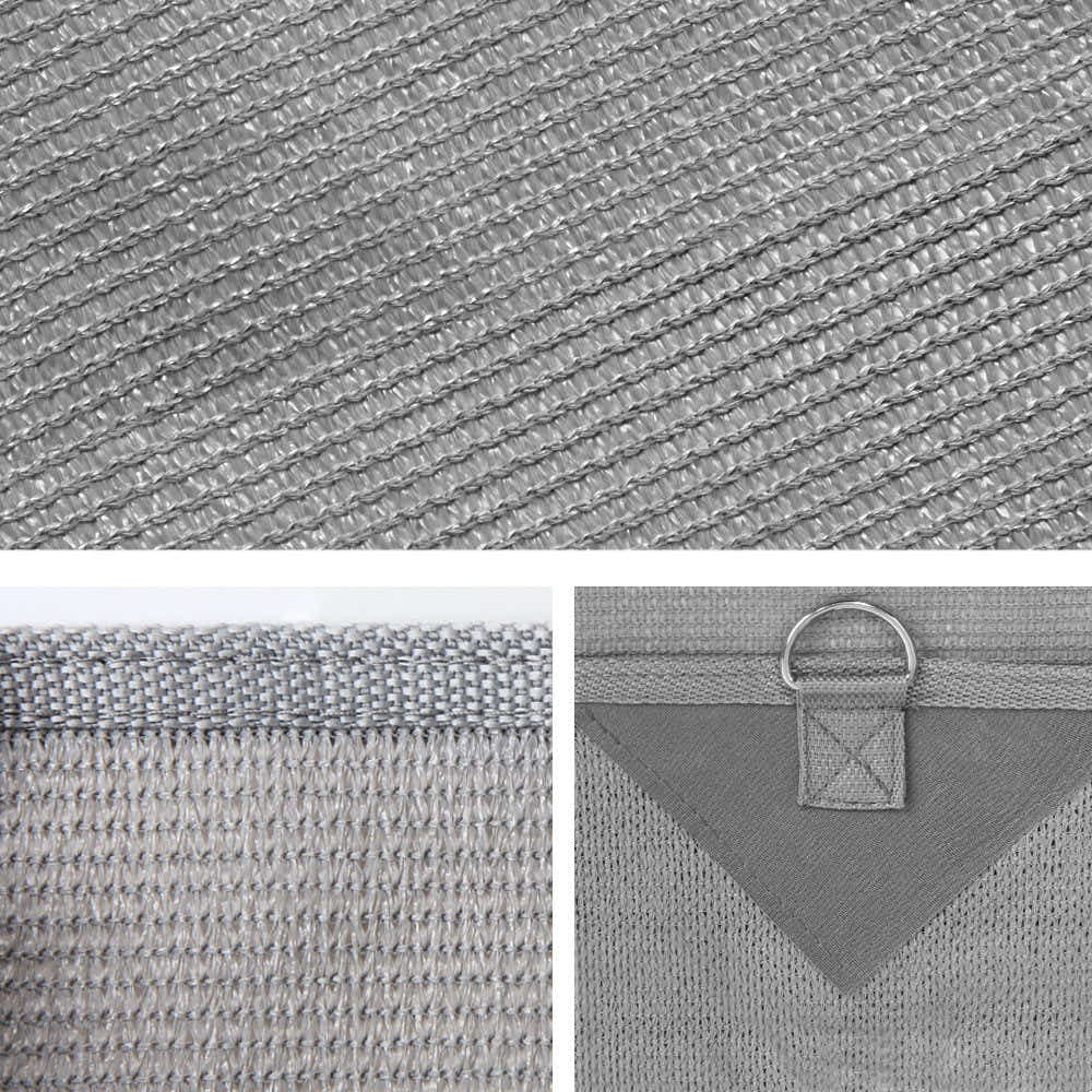Grey Caravan Privacy Screen 1.95 x 2.2M Wall Side SunShade Roll Out Awning