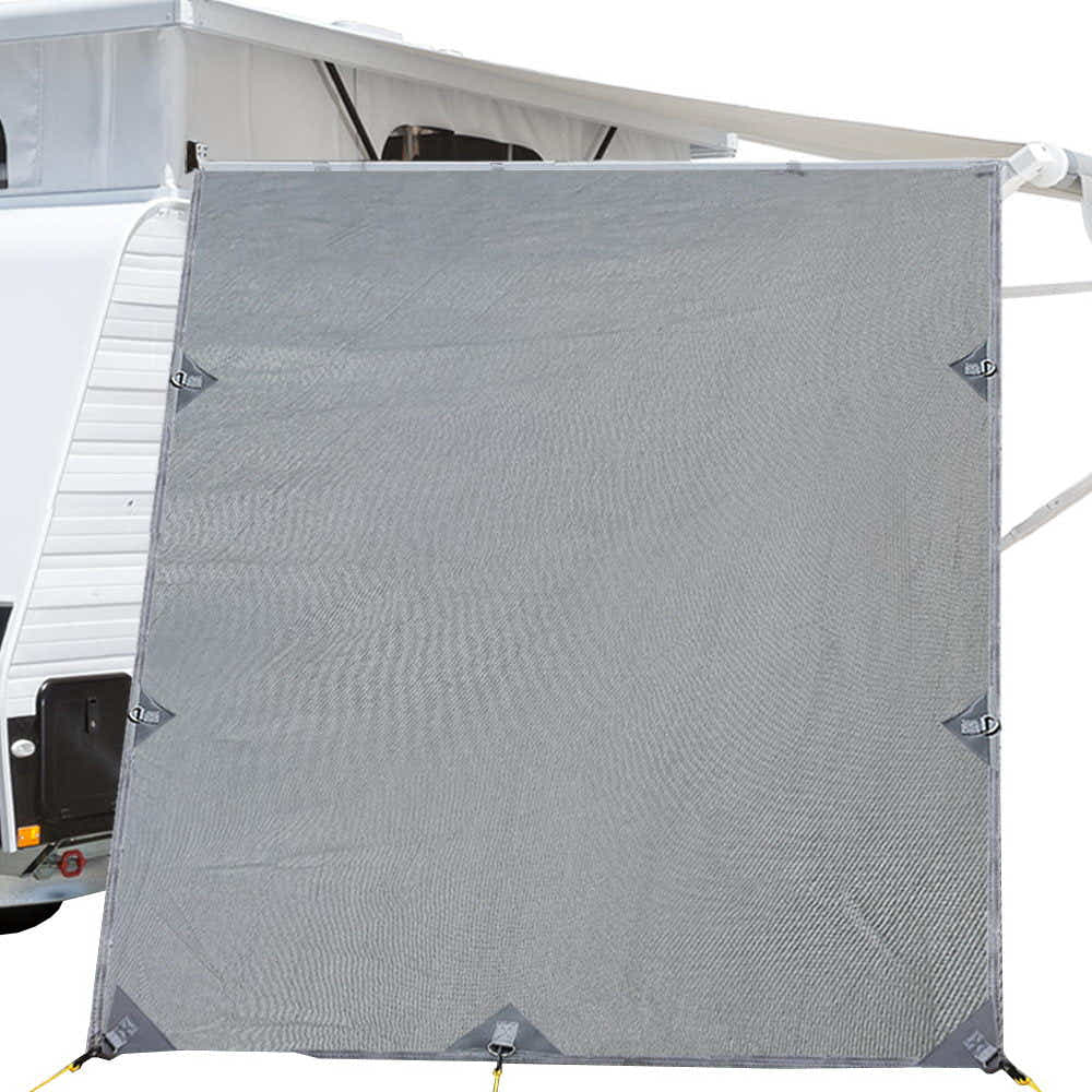 Pop Top Caravan Privacy Screen 2.1 x 1.8M Sun Shade Wall Roll Out Awning